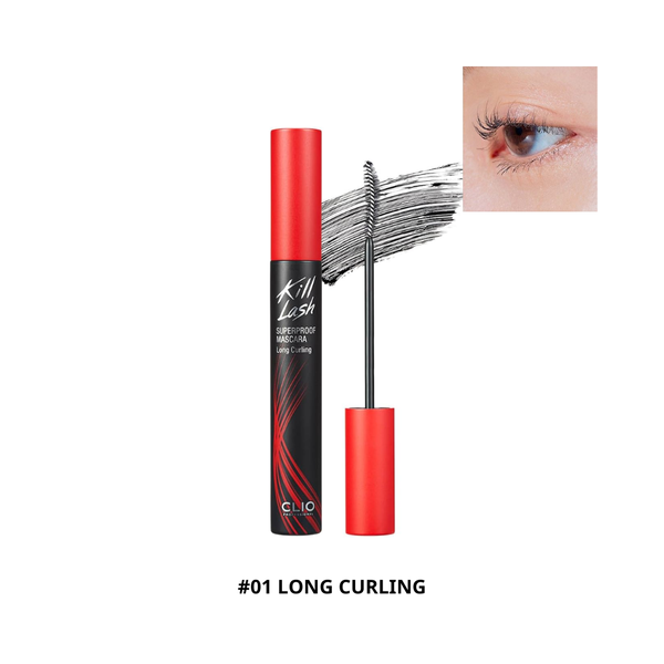 Mascara Cong Mi, Chống Trôi Clio Kill Lash Superproof Mascara #01 Long Curling ( Unbox )