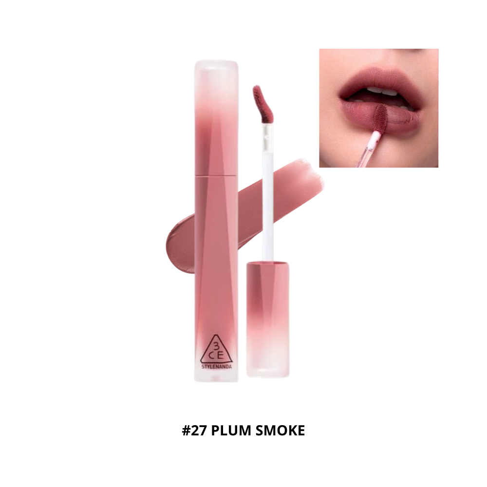  CT - Son Kem Lì 3CE Velvet Lip Tint Plush #27 Plum Smoke 