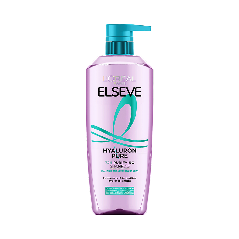 Dầu Gội Dành Cho Da Đầu Dầu L’Oréal Paris Elseve Hyaluron Pure 72H Purifying Shampoo 620ml 