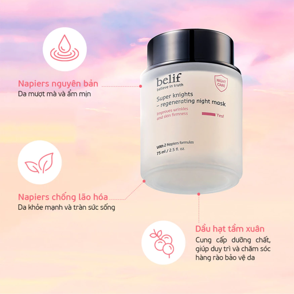  Mặt Nạ Ngủ Tái Tạo Da & Chống Lão Hóa Belif Super Knight Regenerating Night Mask 30ml 