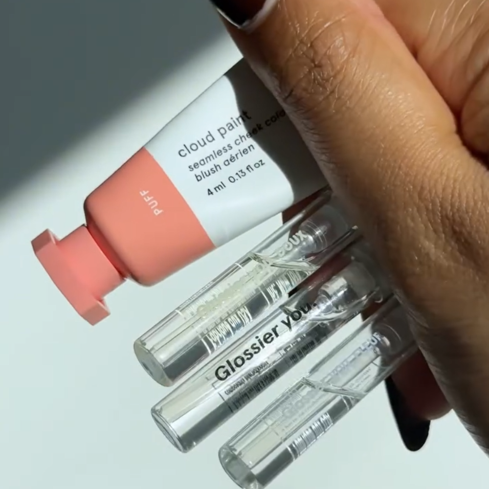  Giftset 4 Món Glossier Sephora Beauty Insider Birthday Gift 2026 (1 Má Hồng 4ml + 3 Vial Nước Hoa EDP 1.5ml) 