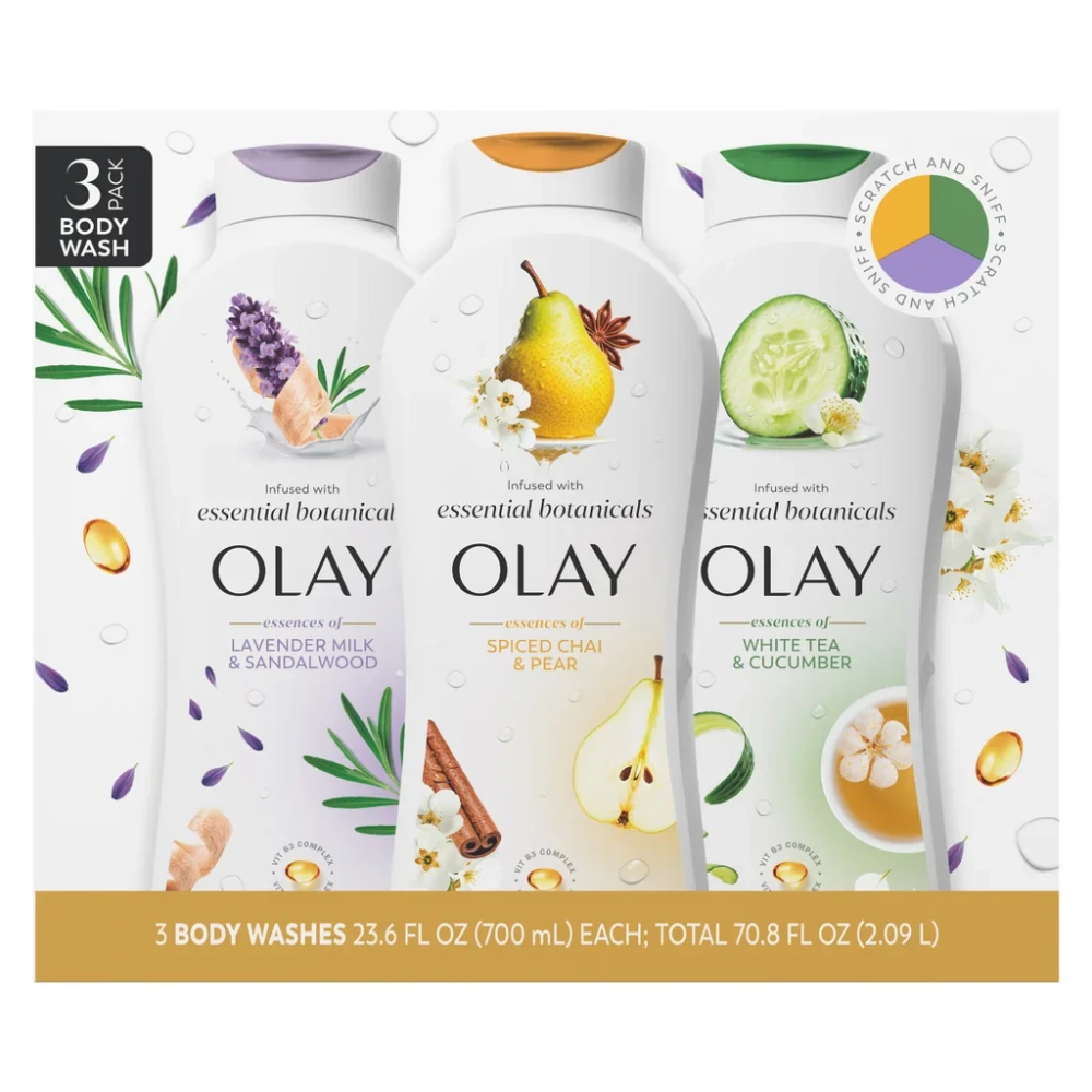  Sữa Tắm Olay Infused With Essential Botanicals Spiced Chai & Pear Body Wash 700ml 