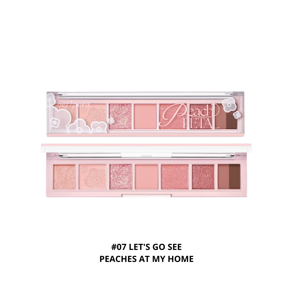  Bảng Phấn Mắt Peripera Peach Petal  All Take Mood Palette 5.1g #07 Let's Go See Peaches At My Home 