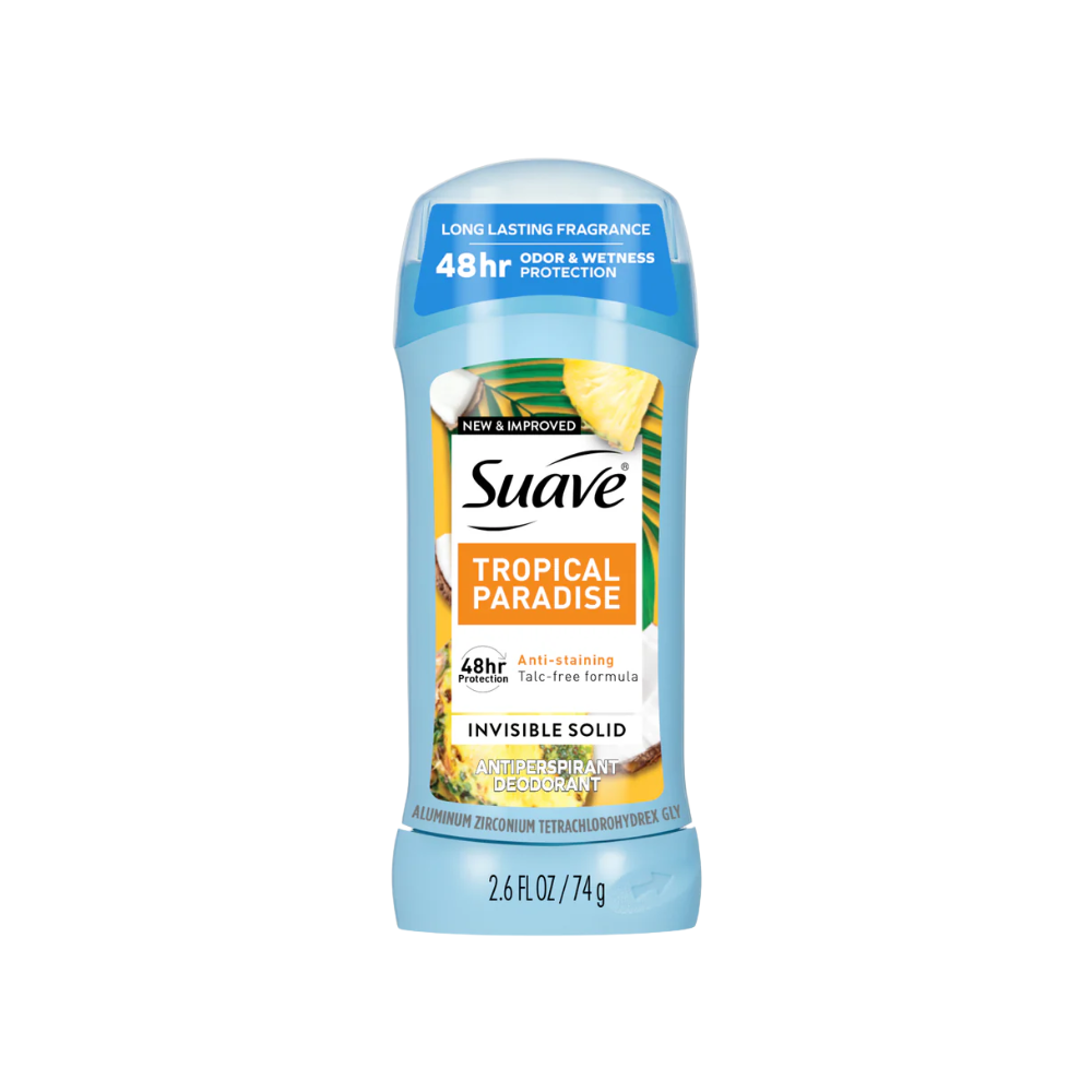  Sáp Khử Mùi Nữ Suave 48H Tropical Paradise Invisible Solid Antiperspirant Deodorant Stick 74g 