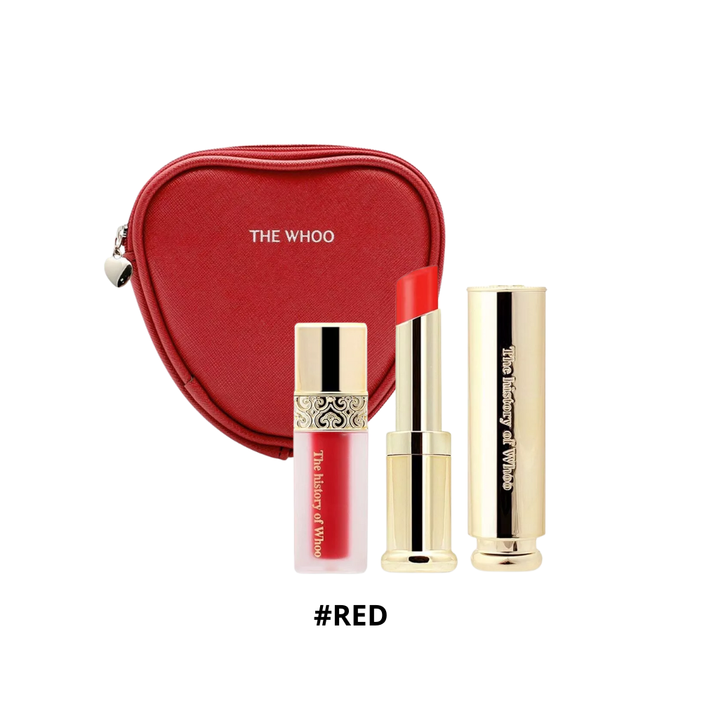  HXT – Bộ Son Dưỡng The History Of Whoo Gongjinhyang Mi Glow Lip Balm Special Set 3.3g #Red 