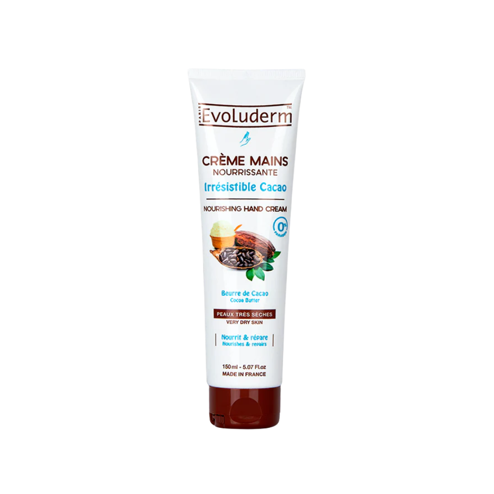  Kem Dưỡng Da Tay Cacao Cho Da Rất Khô Evoluderm Irresistible Cacao Nourishing Hand Cream 150ml 
