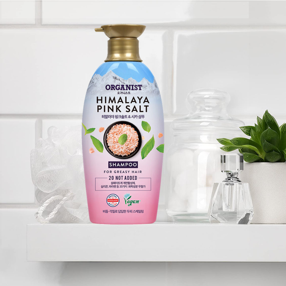  Dầu Gội Muối Hồng Dành Cho Tóc Gàu Organist Himalaya Pink Salt Scalp Scaling Shampoo 500ml 