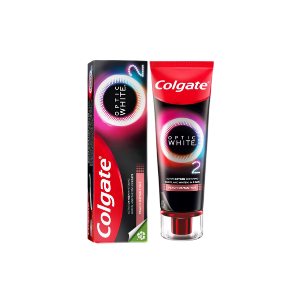 Kem Đánh Răng Colgate Optic White O2 Active Oxygen Whitening 85g #Đào