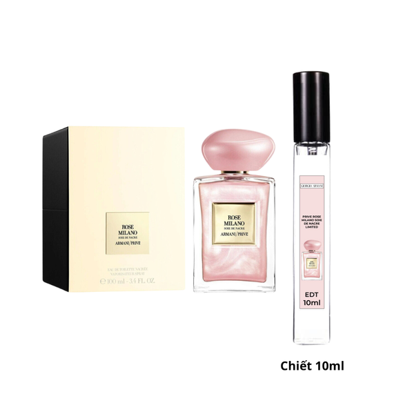 Nước Hoa Mini Unisex Giorgio Armani Prive Rose Milano Soie De Nacre Limited EDT (Chiết 10ml)