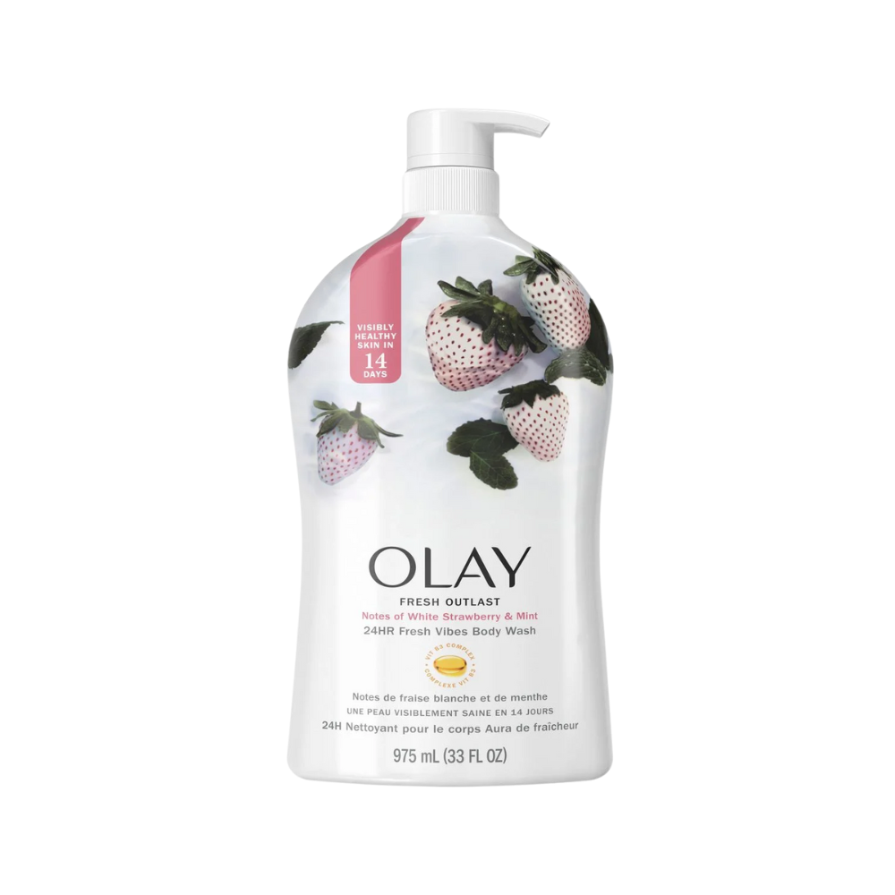  Sữa Tắm Hương Dâu Và Bạc Hà Olay Fresh Outlast White Strawberry & Mint Body Wash 975ml 