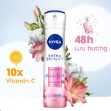  Xịt Khử Mùi 48H Dưỡng Sáng Nivea Extra Bright Premium Miracle Sweet Fragrance Lily Spray 150ml 
