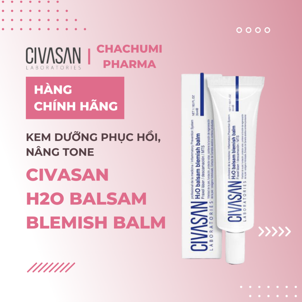  Kem Dưỡng Phục Hồi, Nâng Tone Civasan H2O Balsam Blemish Balm 35ml 
