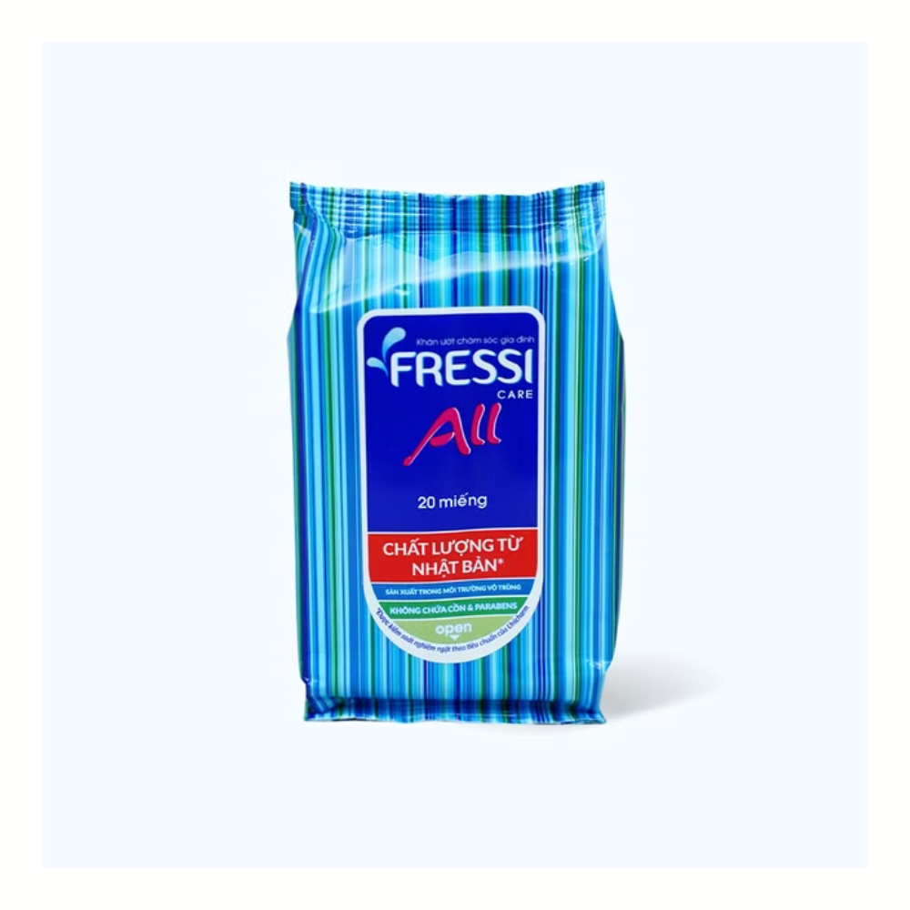  Khăn Ướt Chăm Sóc Gia Đình Fressi Care All 20 Miếng/Gói 