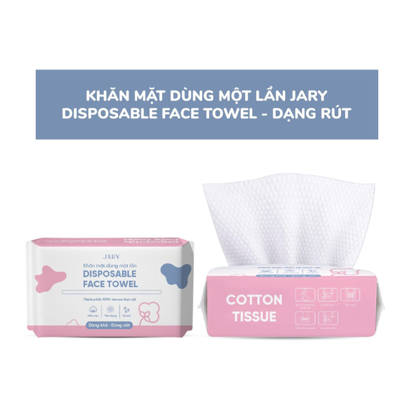 CT - Khăn Mặt Dùng Một Lần Jary Disposable Face Towel 50 Tờ – Dạng Rút