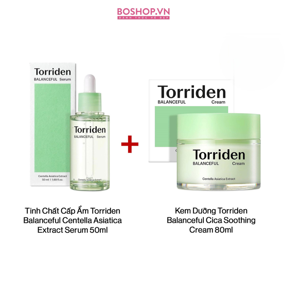  Combo 2 Tinh Chất Cấp Ẩm 50ml + Kem Dưỡng Torriden Balanceful 80ml (8809784600978 - 8809784600985) 