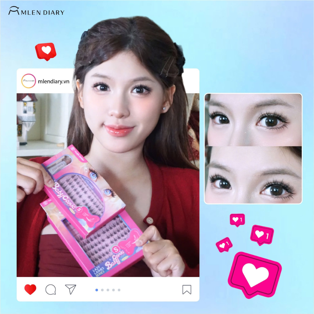  Lông Mi Giả Mlen Diary Manga - Phiên Bản Trung (Hộp Nhỏ) 