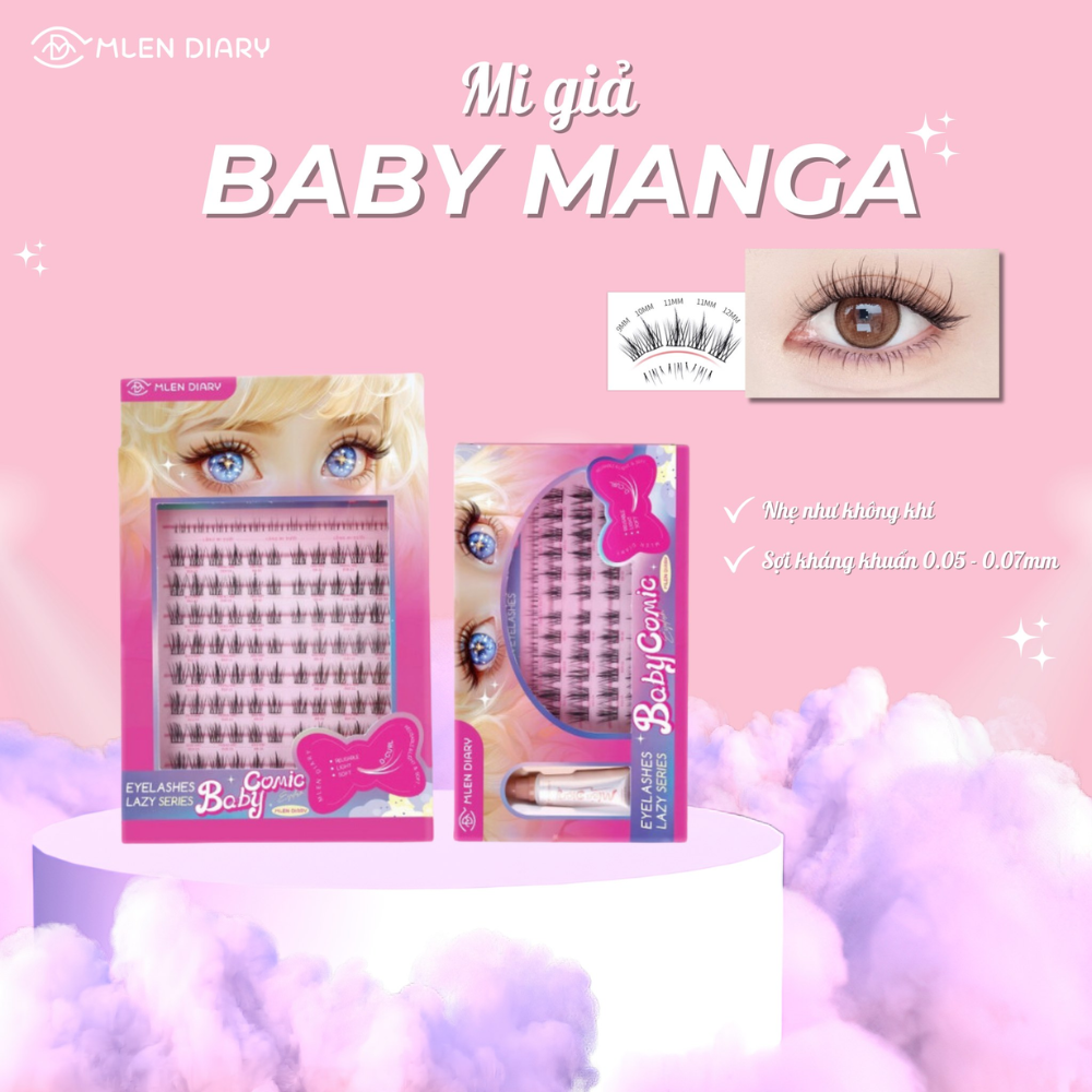  Lông Mi Giả Mlen Diary Manga - Phiên Bản Trung (Hộp Nhỏ) 