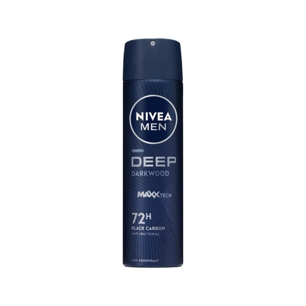  Xịt Khử Mùi Nam 72H Hương Gỗ Đen Nivea Men Deep Darkwood Deodorant Spray 150ml 