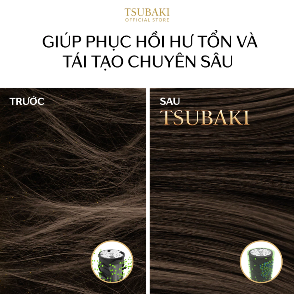  Mặt Nạ Ủ Phục Hồi Tóc Hư Tổn Tsubaki Premium Repair Mask 180g 