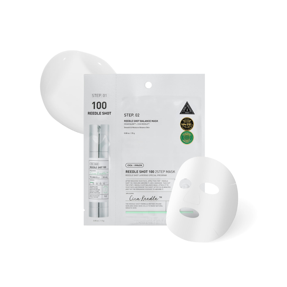  Mặt Nạ Dưỡng Da 2 Bước VT Reedle Shot 100 2step Mask 1.5g + 20g 