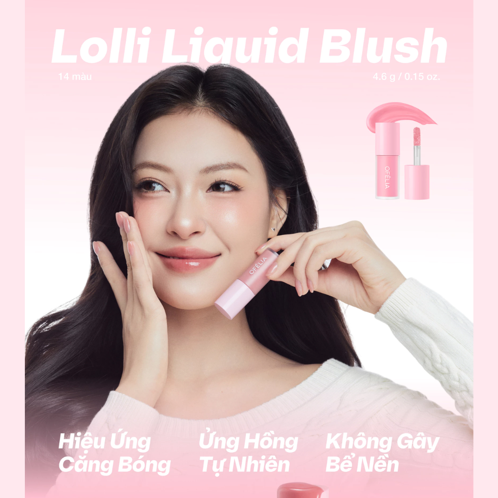  Má Hồng Dạng Kem Ofélia Loli Liquid Blush #LB9 Tipsy 