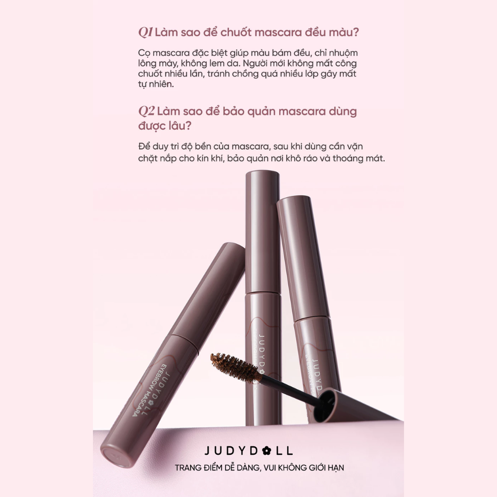  Mascara Lông Mày 2in1 Judydoll Eyebrow Mascara #03 Ash Brown 