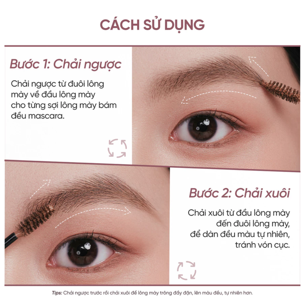  Mascara Lông Mày 2in1 Judydoll Eyebrow Mascara #03 Ash Brown 