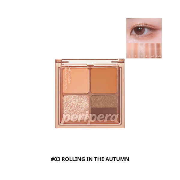 Phấn Mắt 4 Ô Peripera Ink Pocket Shadow Palette #03 Rolling in the Autumn