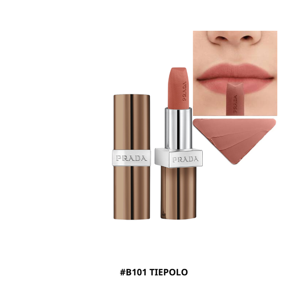 Son Highend Prada Monochrome Soft Matte Lipstick #B101 Tiepolo (Brown Limited Edition)