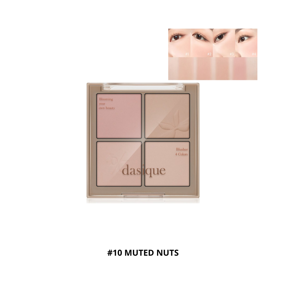  Phấn Má Hồng 4 Ô Dasique Blending Mood Cheek #10 Muted Nuts 