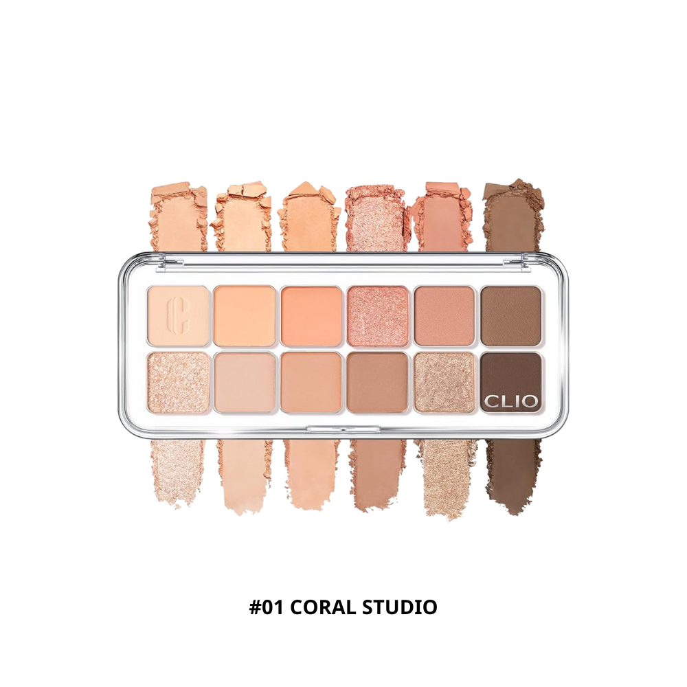  Phấn Mắt 12 Ô Clio Pro Eye Palette Air #01 Coral Studio 