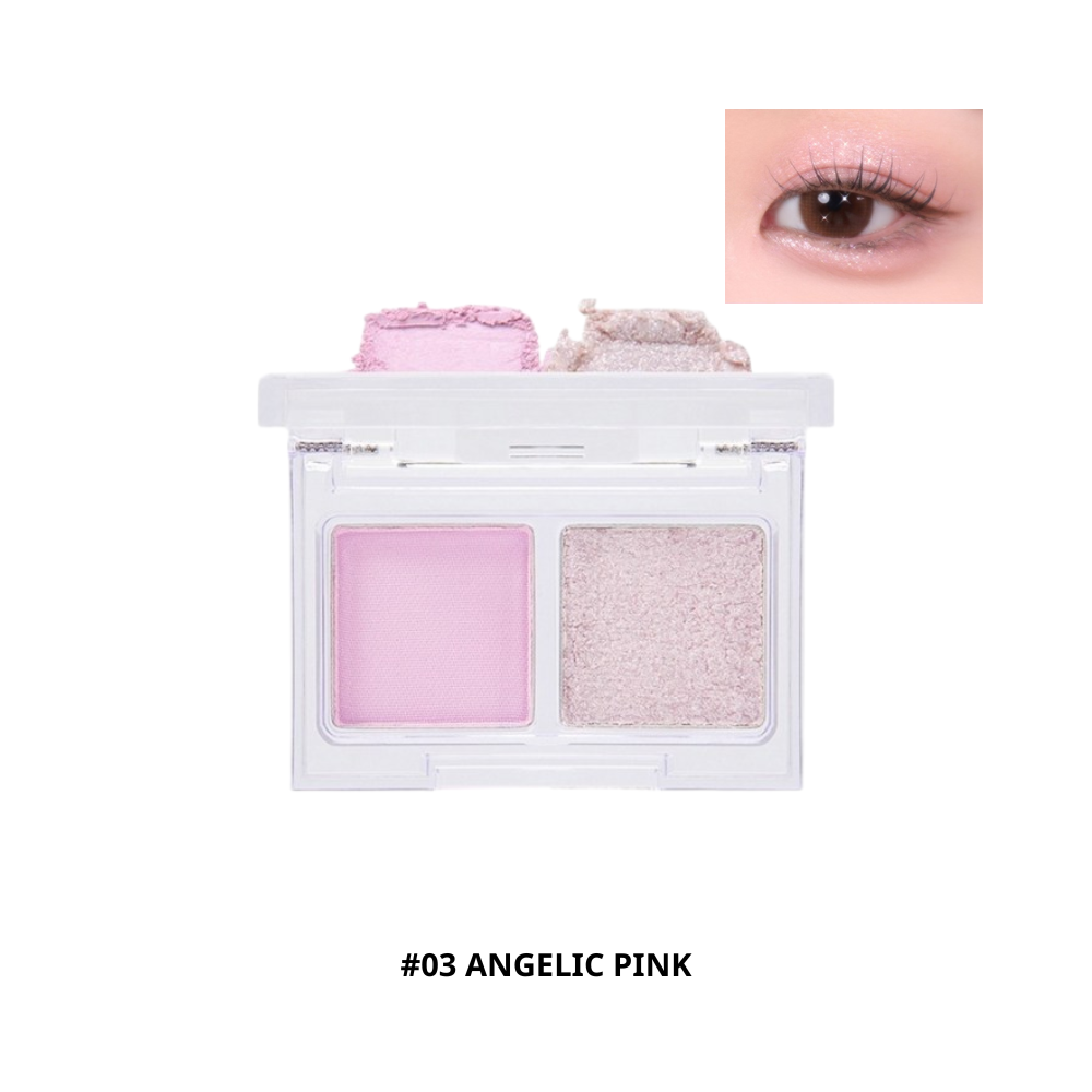  Phấn Mắt 2 Ô Tag Gleam On Eye Palette #03 Angelic Pink 