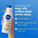  Dưỡng Thể Phục Hồi & Chống Nắng Ban Ngày Nivea Extra Bright Repair & Protect 8 Super Food Body Lotion SPF 30 PA+++ 350ml 