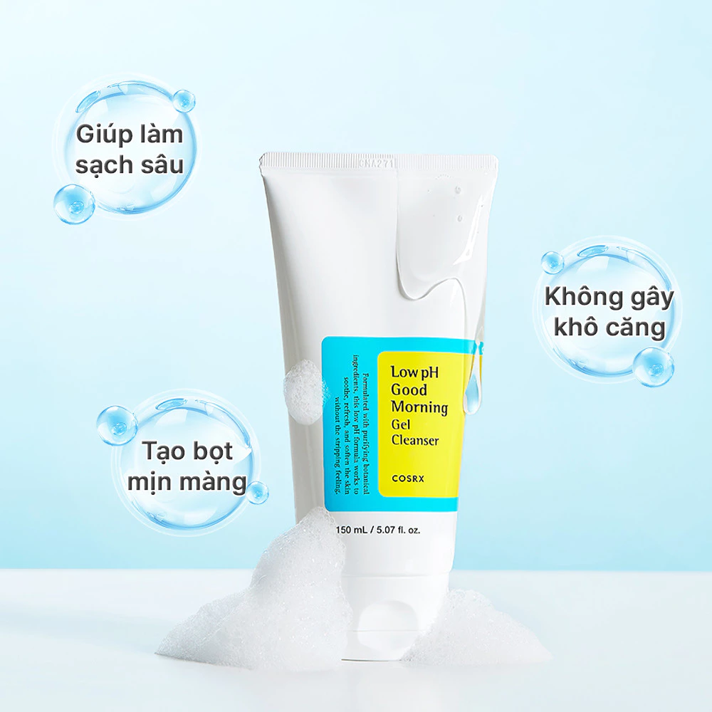 Sữa Rửa Mặt Dạng Gel Cosrx Low pH Good Morning Gel Cleanser 150ml –  Beautyon Cosmetics