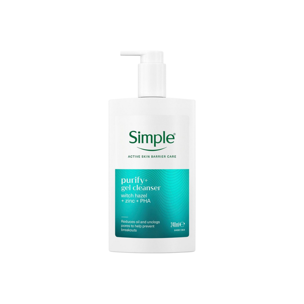  Sữa Rửa Mặt Giảm Mụn Simple Purify+ Gel Facial Cleanser 240ml 