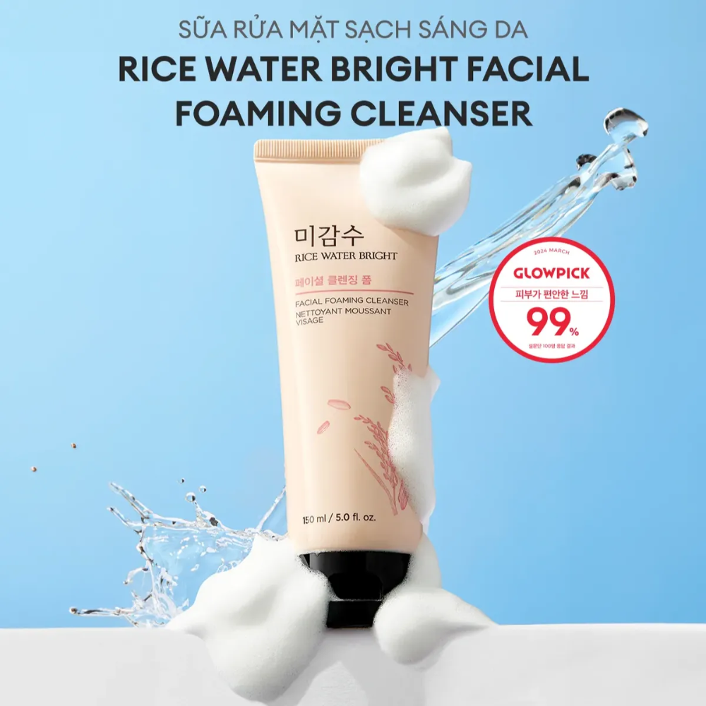  Sữa Rửa Mặt The Face Shop Rice Water Bright Foaming Cleanser 150ml 