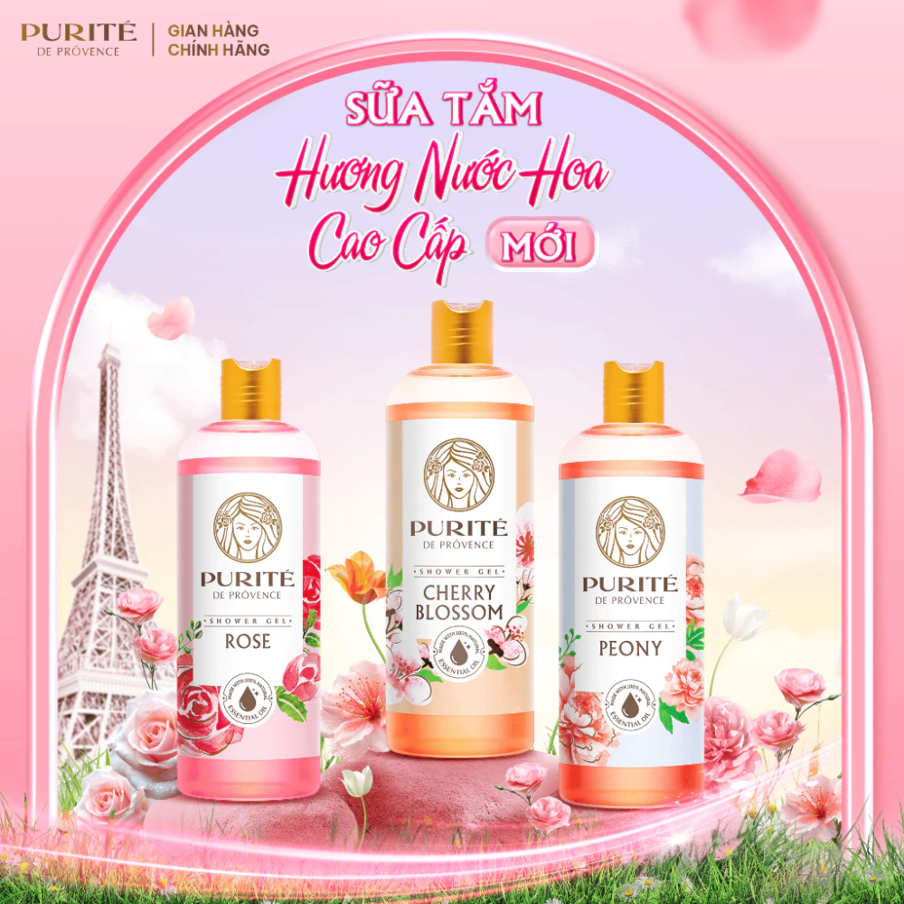  Sữa Tắm Hương Hoa Hồng Purité Rose Shower Gel 250ml 