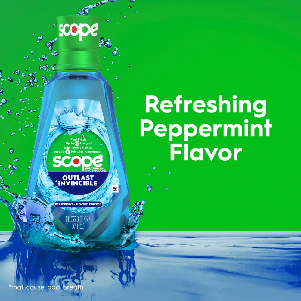  Nước Súc Miệng Crest Scope Outlast Long Lasting Peppermint Mouthwash 1L 