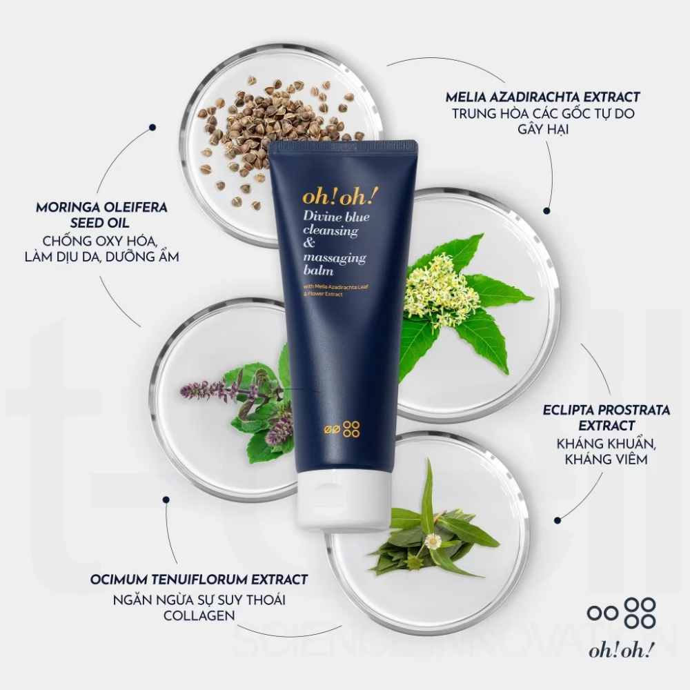  Sáp Tẩy Trang Oh!Oh! Divine Blue Cleansing & Massaging Balm 30ml 