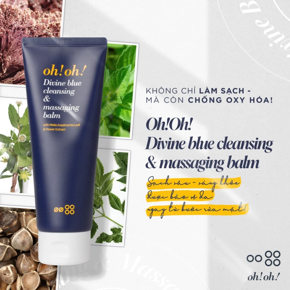  Sáp Tẩy Trang Oh!Oh! Divine Blue Cleansing & Massaging Balm 30ml 