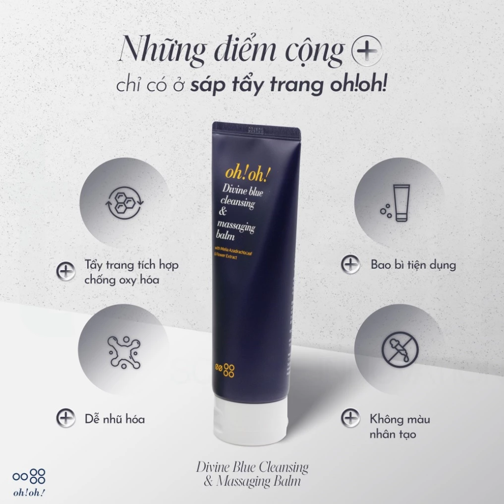  Sáp Tẩy Trang Oh!Oh! Divine Blue Cleansing & Massaging Balm 30ml 