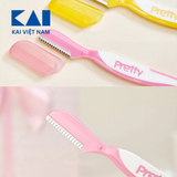 Set 3 Dao Cạo Lông Mày Cán Dài Kai Razor Pretty 