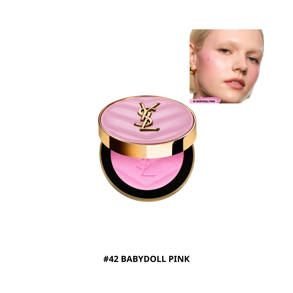  Má Hồng YSL Make Me Blush 24H Buildable Blurring Powder Blush #42 Babydoll Pink 