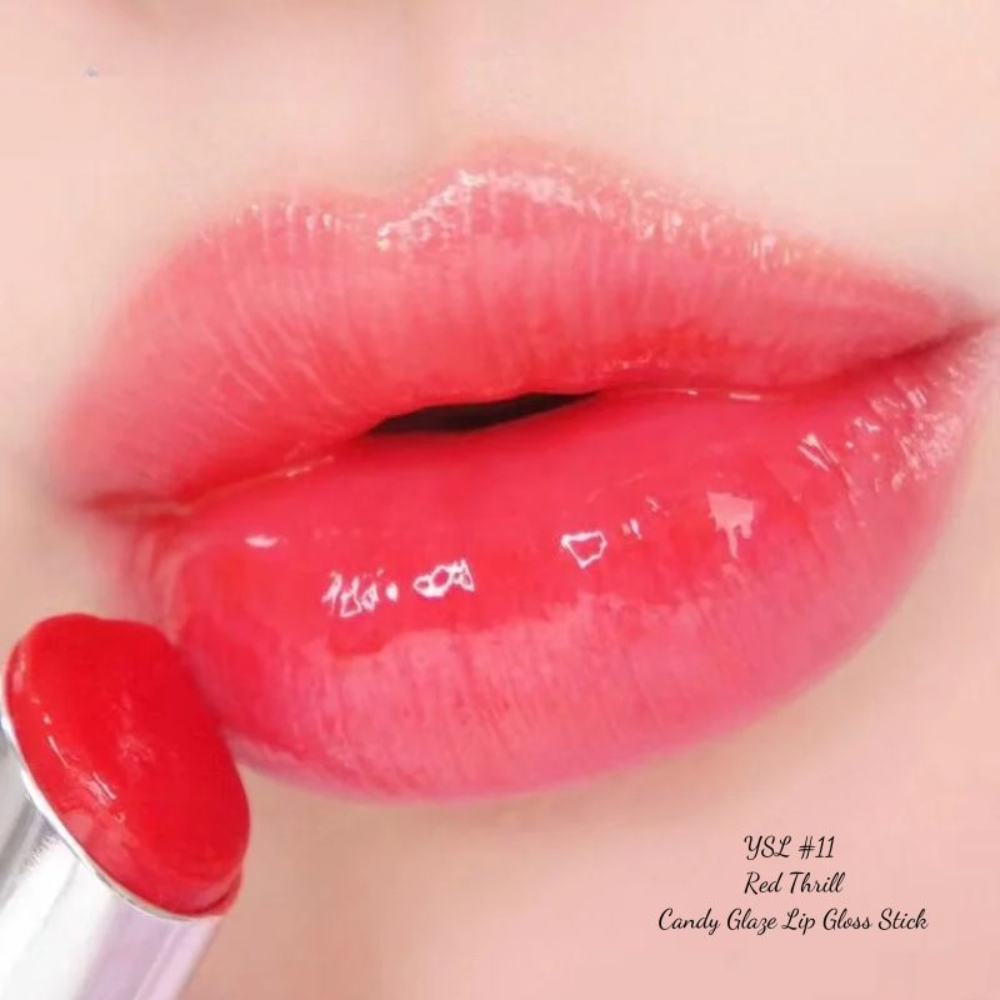  Son Bóng Dưỡng Ẩm YSL Candy Glaze Lip Gloss Stick #11 Red Thrill 