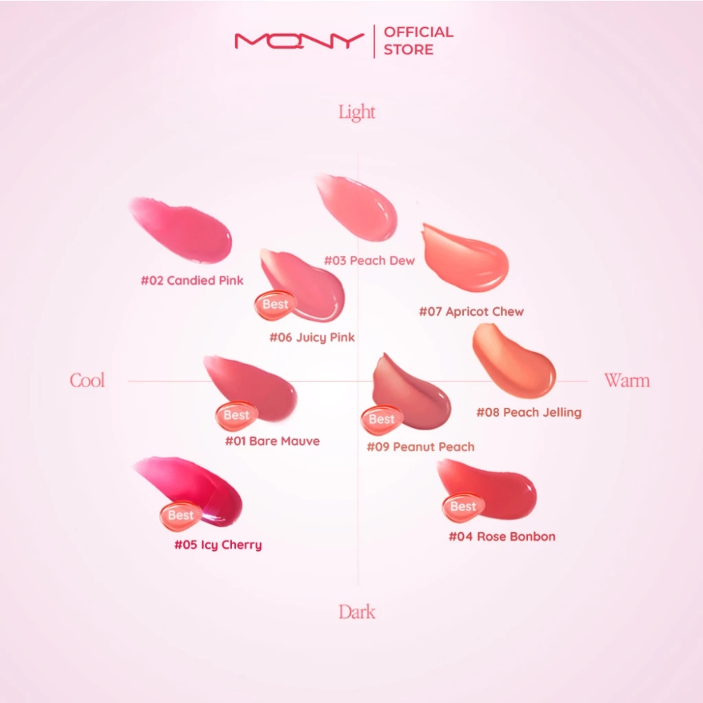  Son Bóng Pha Lê MQNY Dewy Water Glow Lip Tint #05 Icy Cherry 
