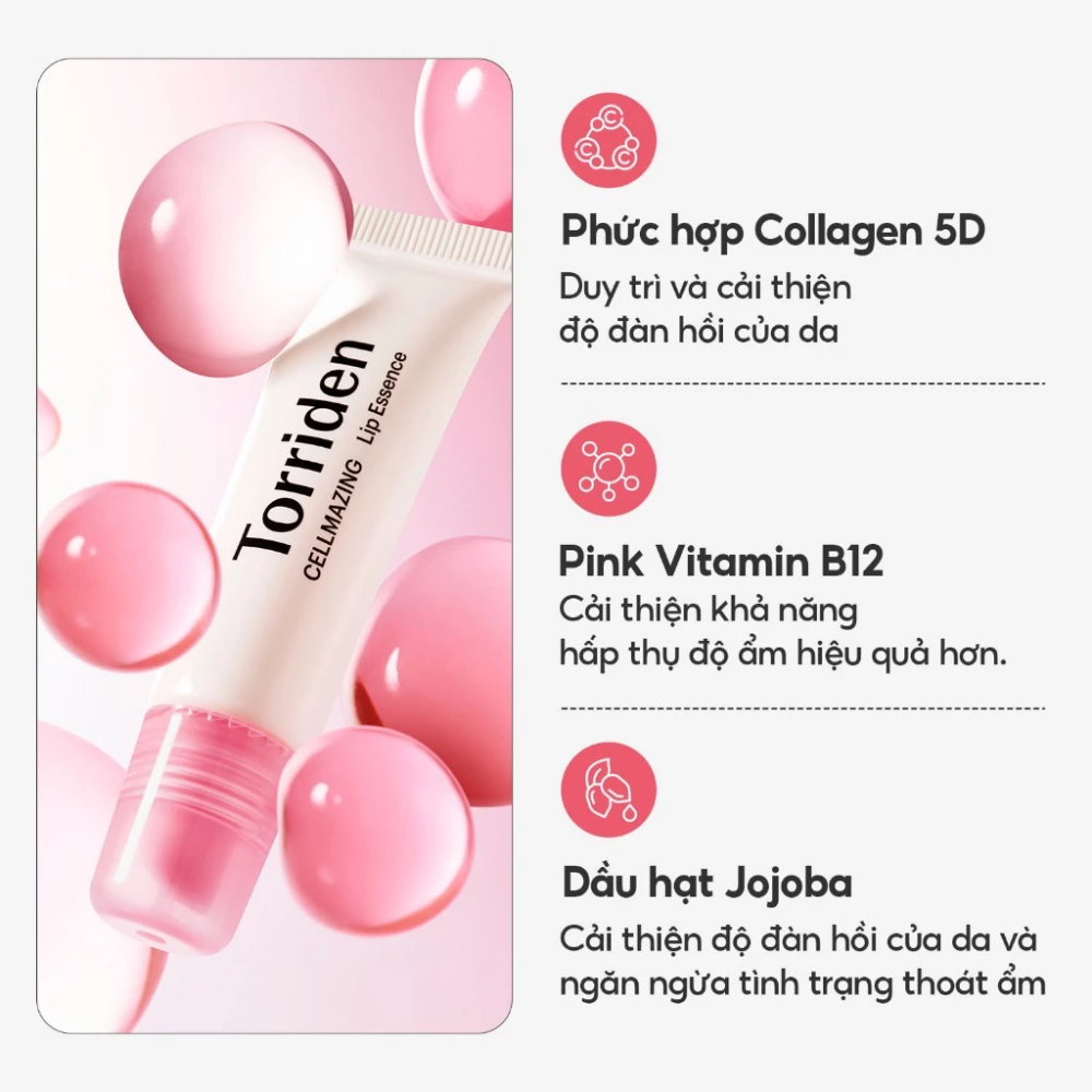  Son Dưỡng Môi Căng Mọng Torriden Cellmazing Lip Essence 11ml 