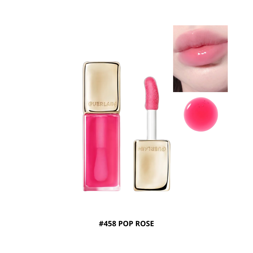  Son Dưỡng Môi Guerlain Kisskiss Bee Glow Oil #458 Pop Rose 