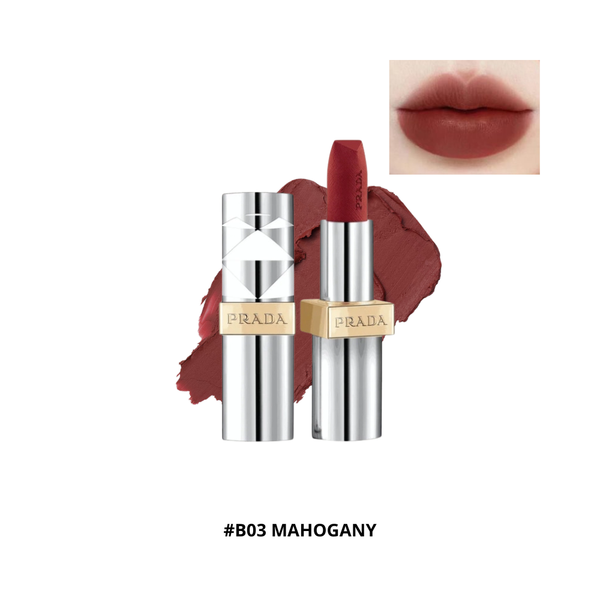 Son Highend Prada Monochrome Hyper Matte Lipstick #B03 Mahogany