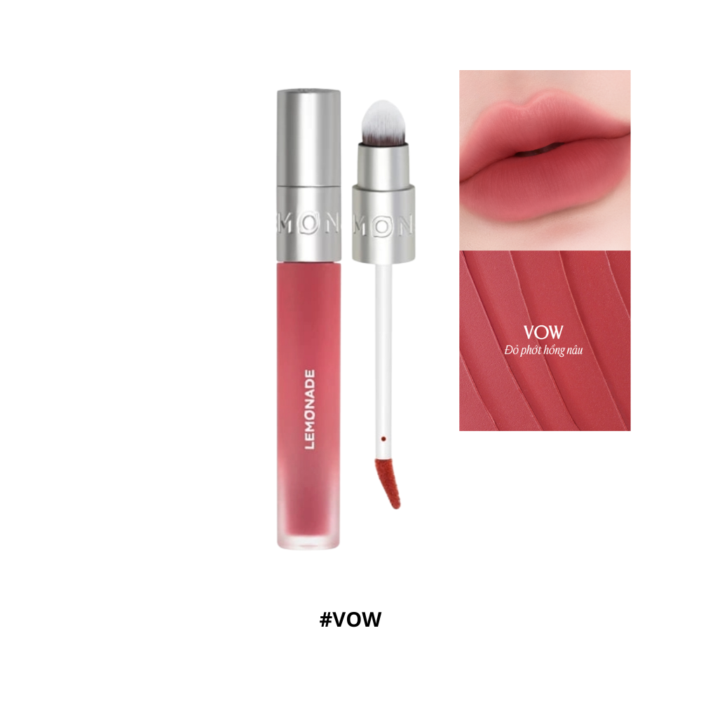  Son Kem Bùn Mịn Lì Lemonade Perfect Couple Blurry Stain Lip Cream #Vow 