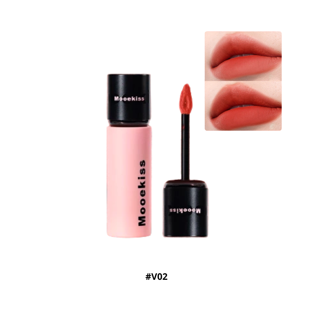  Son Kem Bùn Mịn Lì Mooekiss Velvet Lip Mud #V02 
